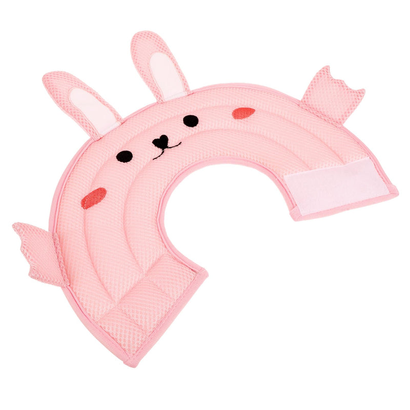 Breathable bunny ear protective collar made of polyester for cats to aid wound healing. Adjustable cone collar for cats. Prevents licking and biting during the recovery phase.