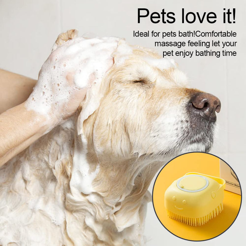 3pack Dog Bath Brush. Cat Bath Brush.Soft Silicone Dog Shampoo Brush, Pet Grooming Bath Massage Brush Shampoo Dispenser. Pet Dog an Cat Grooming Silicone Shower Brush Dog Grooming Brush Bath. - PawsPlanet Australia