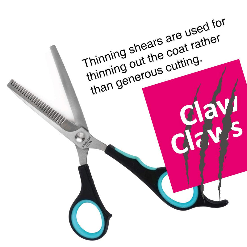 7 inch Thinning Scissors with 26-Teeth Stainless Steel Blades and Wave Style Handle for for Home Hair Cutting Shears 7-Inch, Thinning - PawsPlanet Australia