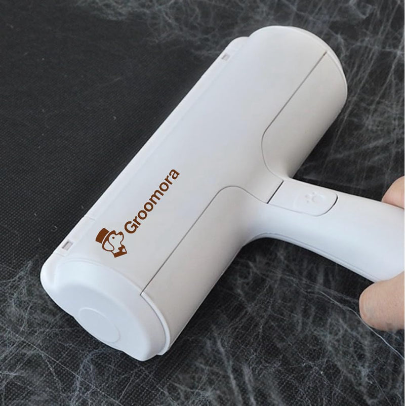 Pet Hair Remover Roller - Reusable Lint Roller for Dog & Cat Hair on Furniture, Couch, Carpet, Clothing - Eco-Friendly Portable Fur Remover Tool (White) - PawsPlanet Australia