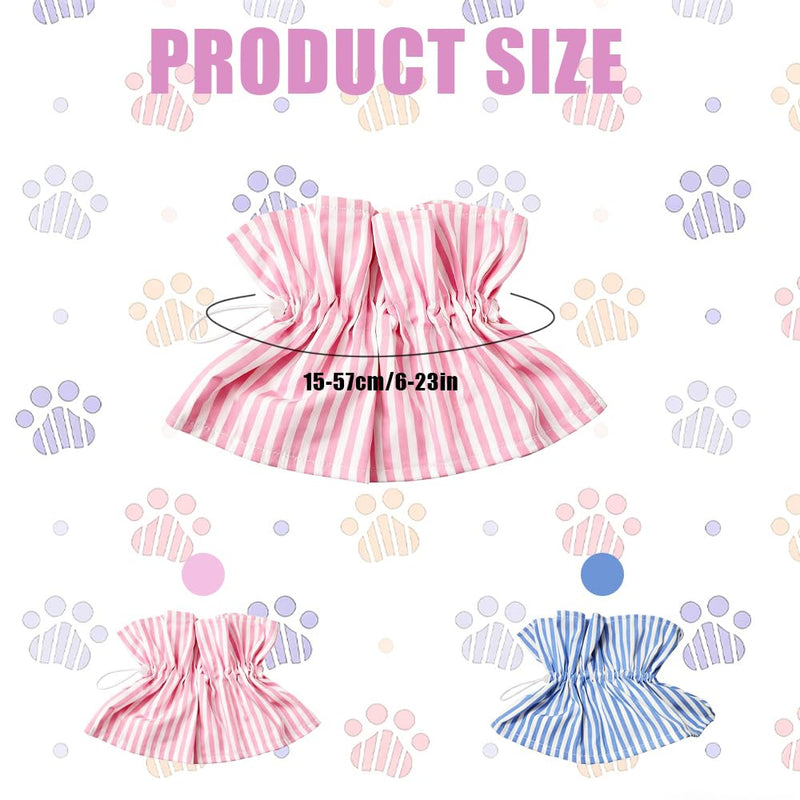 2 Pack Cat Cone Collar, Anti-Bite/Lick Soft & Adjustable Comfortable Drawstring Protective for Rabbits, Pets, Kitten, Aid Wound Healing After Surgery or Skin Conditions(2 Color)