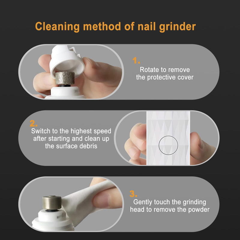 Dog Nail Grinder, Electric Pet Nail Grinder with LED Lights, Rechargeable Electric Dog Nail Trimmer for Large Medium Small Dogs (White) white - PawsPlanet Australia