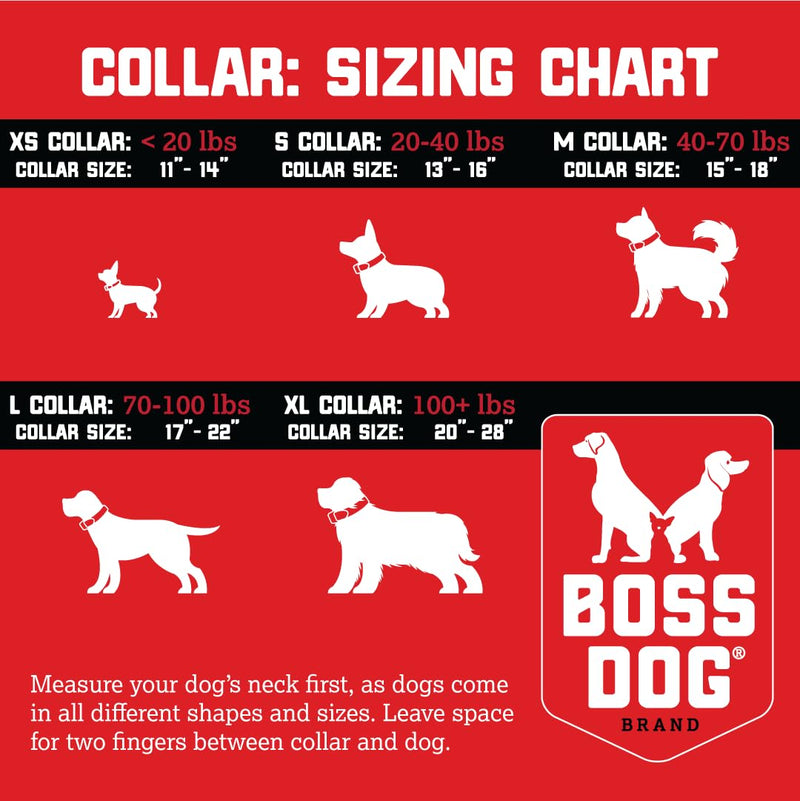 Boss Dog Tactical Collar, Hunter Orange, X-Large
