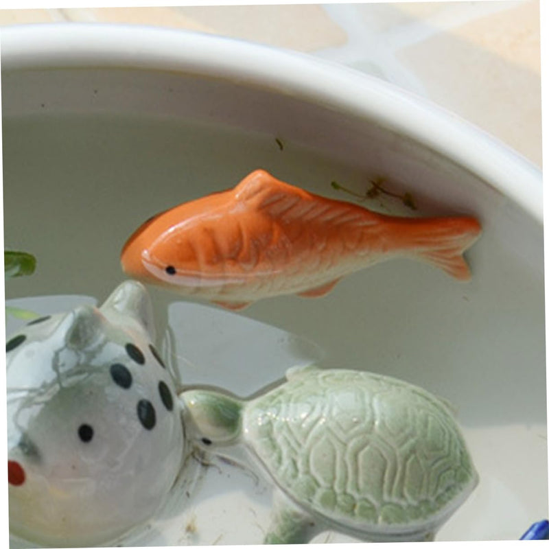 SUPVOX 2pcs Bathtub Floating Fish Ornaments Fake Aquarium Fish Figurine Aquarium Decorations Fish Tank Garden Indoor Garden Fish Tank Fountain Decor Artificial Fish Koi Fish Ceramics - PawsPlanet Australia