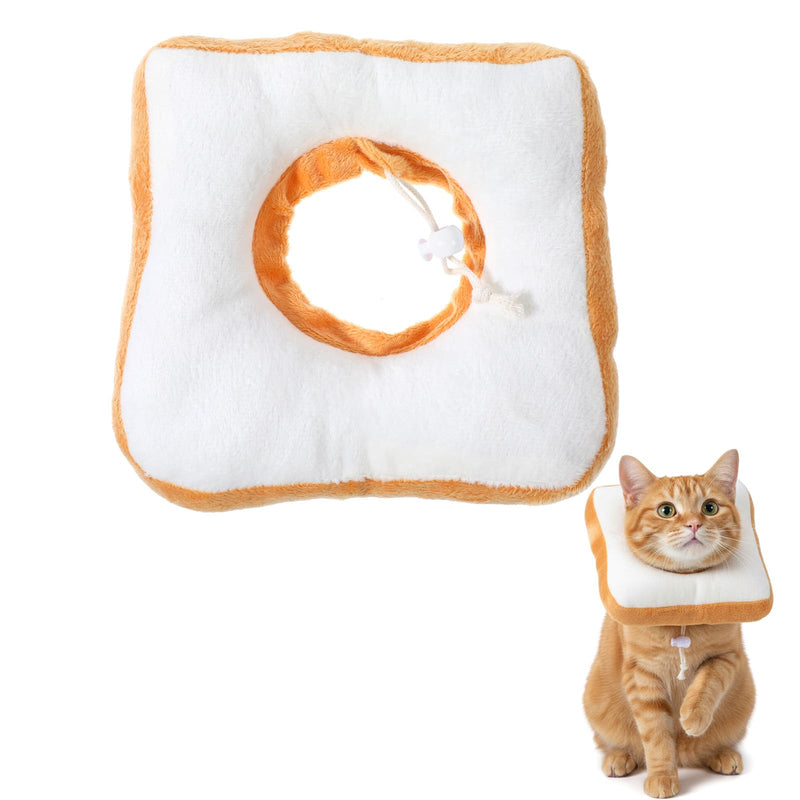 Adjustable Cat Cone Soft Cat Recovery Collar Kitten Cones After Surgery Neutering Toast Pet Neck Strap to Stop Licking Lightweight Comfortable Elizabethan Collar for Puppies Kitten Adult Cats