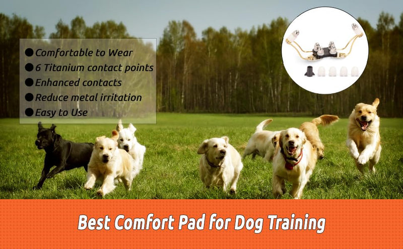 Dog Training Collar Receiver Comfort Pad, Titanium Improves Contact, Winged Soft Comfort - PawsPlanet Australia