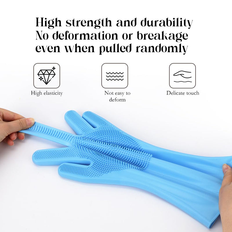 6 Pcs Pet Washing Grooming Kit,Includes Dog Washing Gloves,Dog Bath Brush,Dog Toothbrush Finger Sleeves,Cat and Dog Bathing,Supplies Silicone Material,Meet Pet Care Needs - PawsPlanet Australia