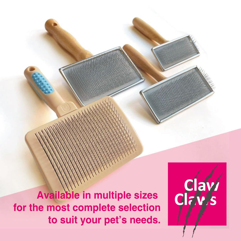Pet Slicker Brush for Large Dogs, Wooden Handle, Gently Remove Tangled and Mats Hair, Pet Grooming Brush Tool, Sheepskin Wool Carders (3.85") 3.85" - PawsPlanet Australia
