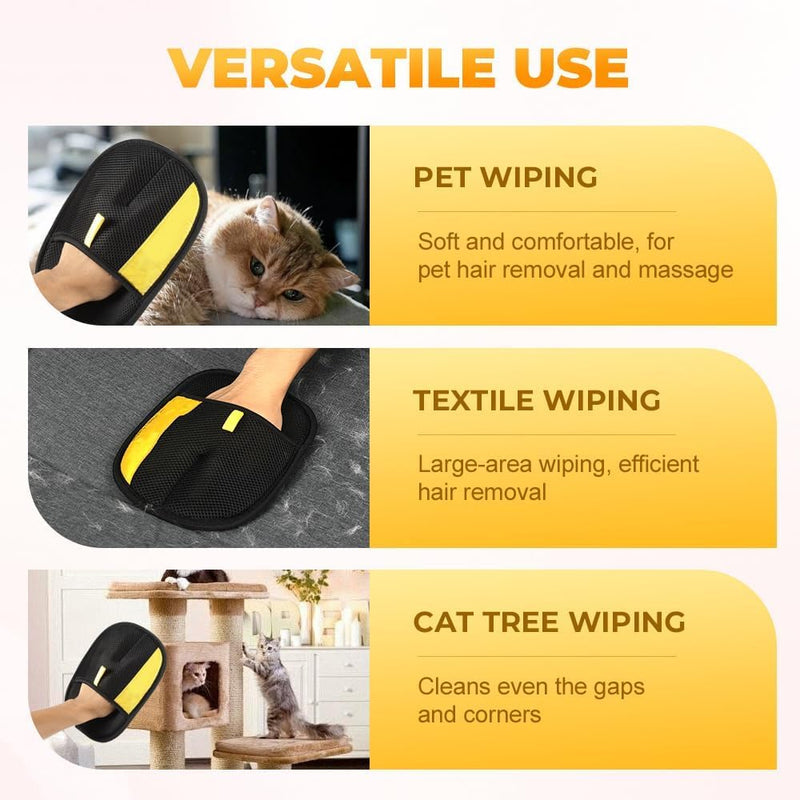 1Pc Grooming Deshedding Brush, 1Pc Pet Hair Removal Glove for Cats & Dogs, Deshedding Dog Brush Pet Hair Removal Tool Double-Sided for Couch, Clothing, Carpet, Car Seat - PawsPlanet Australia