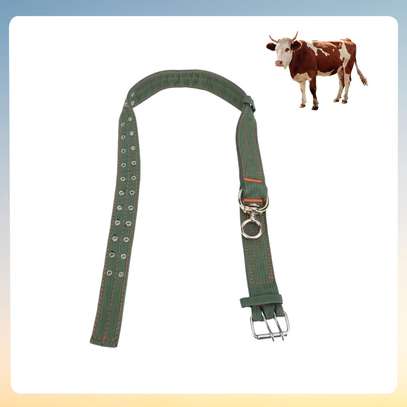 59 Inch Adjustable 4-Layer Nylon Thickened Cow Collar with 2-Rows Metal Buckle and Traction Chain for Dogs, Cow, Sheep, Horse, Goat, Camel - PawsPlanet Australia