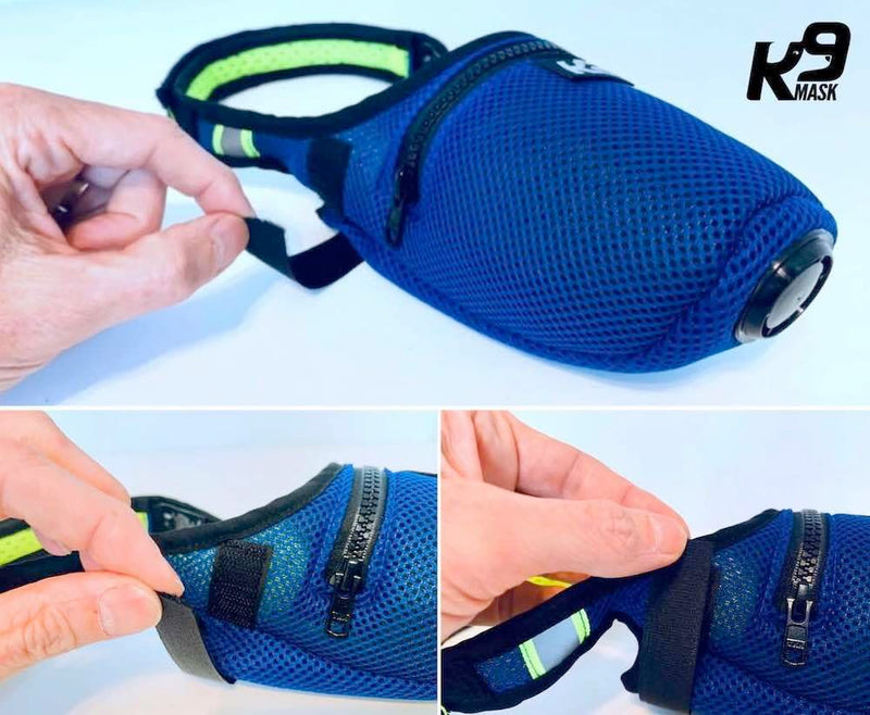K9 Mask® Air Filter for Dogs with ‘Extreme Breathe’ Premium Air Filter with Refills - Blue (Small) Small