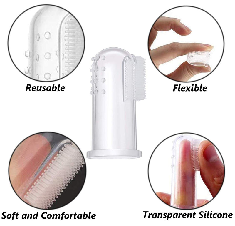 Pack of 8 Finger Toothbrush for Small Pets - Dogs and Cats