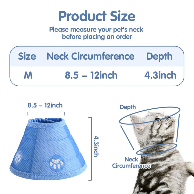 Soft Cat E Collar，Cat Recovery Collar，Adjustable Cat Cone Collar Elizabethan Collar Does Not Block Vision - PawsPlanet Australia
