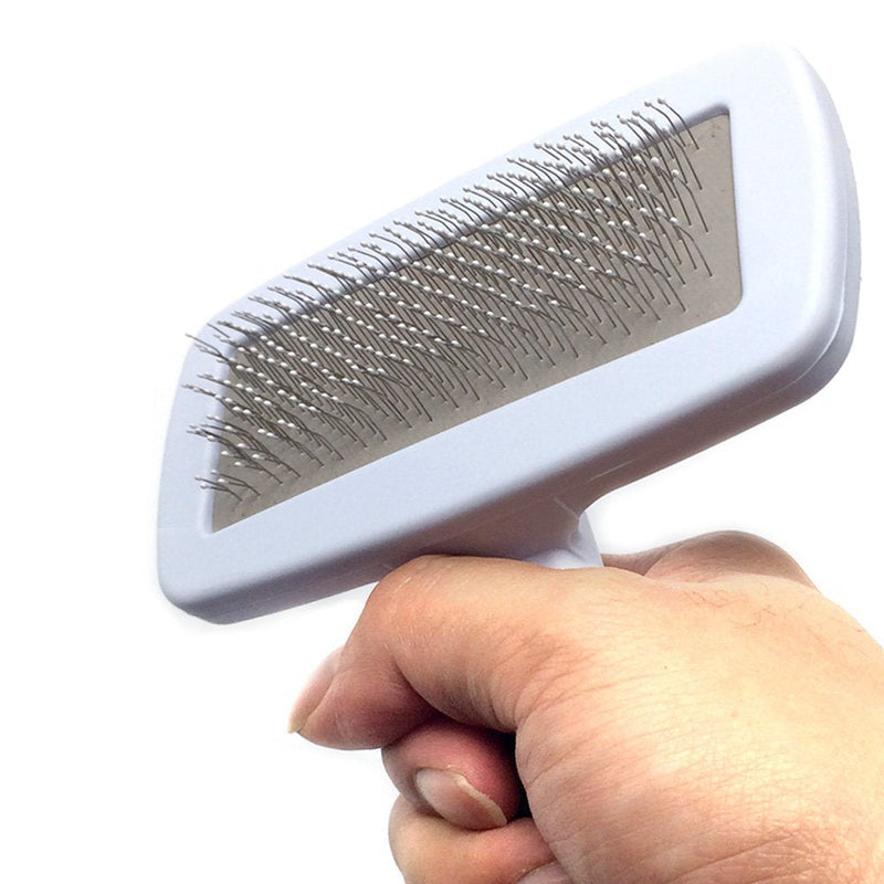 Professional Quality Pet Slicker Brush with Coated Pin Tips for Dogs & Cats - Gently Removes Mats & Loose Dead Hair Easily (Large, Green) Large (Pack of 1)
