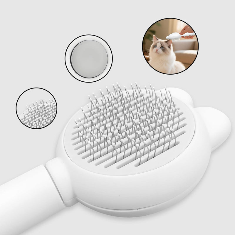 Zoocozy Cat Brush for Shedding, Dog Deshedding Brush, Pet Hair Removal Tool for Puppy Pitten(White) white - PawsPlanet Australia