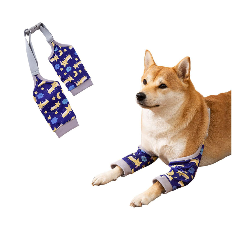 Dog Surgery Recovery Sleeve for Front Legs, Pet Prevent Licking Wound Elbow Brace Protector Dogs Hip Joint Protector Recovery Sleeves(Blue,XXL) XXL: recommended for 79-93lb Blue