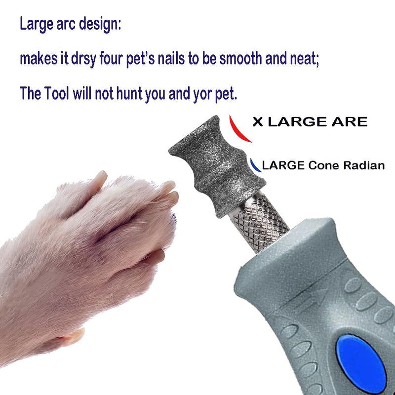 Diamond Dremel Dog Nail Grinder Bits for Rotary Tool-1/8'' Dremel Dog Nail Grinder Attachment-Pet Nail Grinder Bit Work for Animals Nail Care (XX Large T) ClassicT 1P