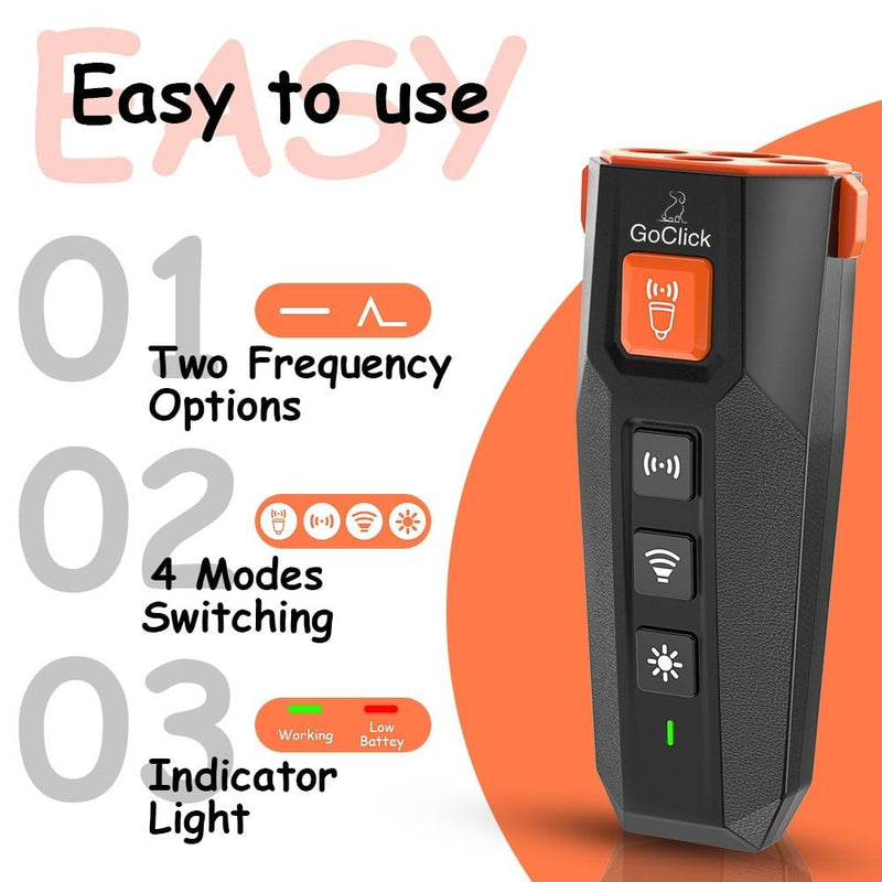 New Dog Bark Deterrent > 3 Emitters > Dog Training Tool> Safe and User-Friendly > Designed to Train Dogs and Discourage Excessive Barking > Alternative to Shock Collars.