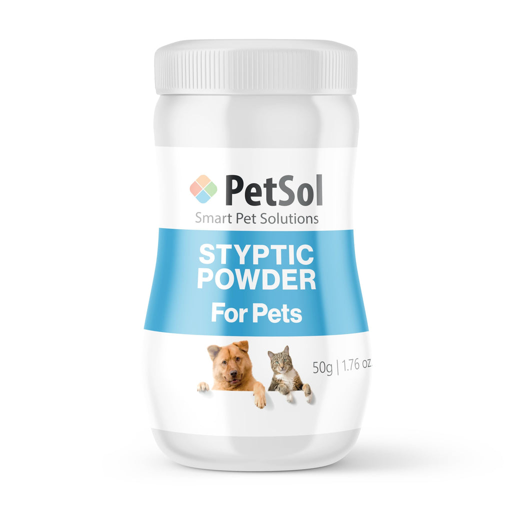 PetSol Styptic Powder For Pets (Large 50g Tub) Stops Bleeding Fast in Dogs, Cats, Birds, Rabbits & Pets, Safe Treatment for Cuts, Nail Clipper Nicks and Grooming First Aid