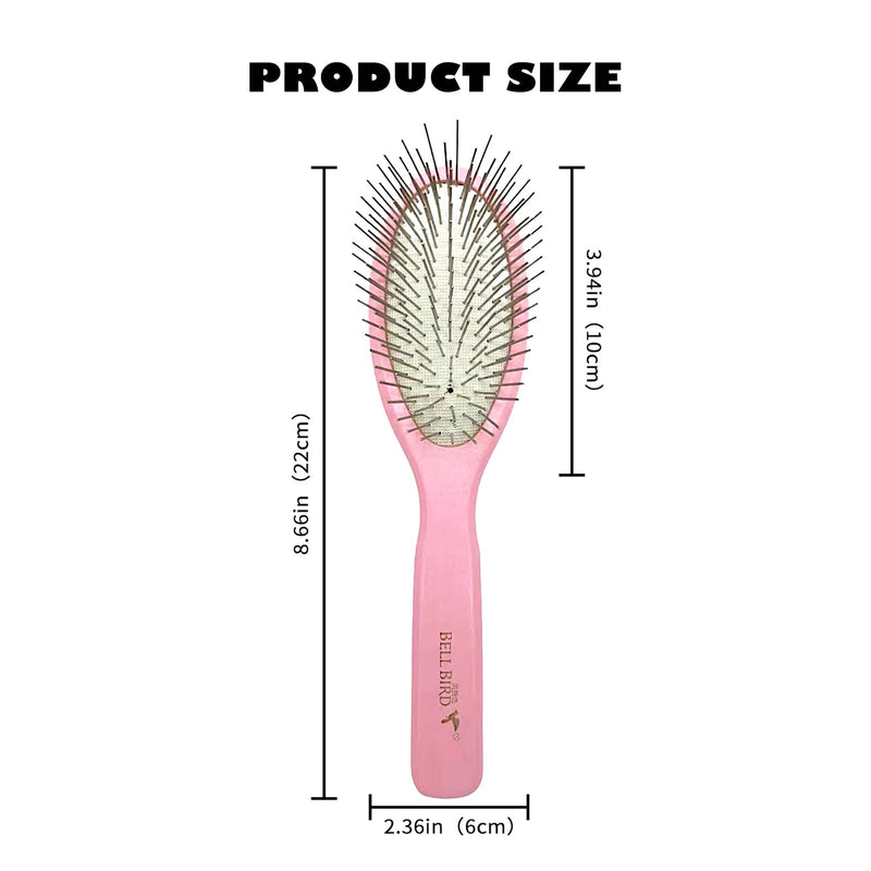 Der Meister Pin Brush, Pets Shedding, Dematting and Grooming Tool for Dogs and Cats With All Hair Types, Remove Loose Fur, Undercoat, Mats, Tangled Hair, Knots (Pink) Pink - PawsPlanet Australia