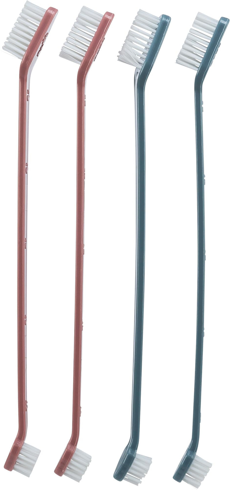 TRIXIE Toothbrush Set for Dogs and Cats - 4 Pieces - 23 cm - Red and Blue - Targeted Cleaning All Teeth - 2558 (Pack of 3)