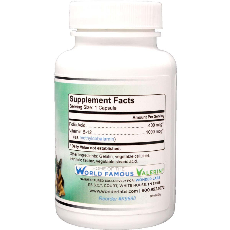 WonderLabs Pet Factor B-12 | Vitamin B-12 in Methylcobalamin Form | Popular in Treatment of EPI in Dogs 180 - PawsPlanet Australia