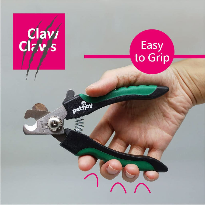PetsJoy Pet Nail Clipper with Protective Guard to Avoid Over-Cutting, Toenail Trimmer with Razor Sharp Stainless Steel Blades and Anti-Slip Handle, Size:M, for Small to Medium Pets - PawsPlanet Australia