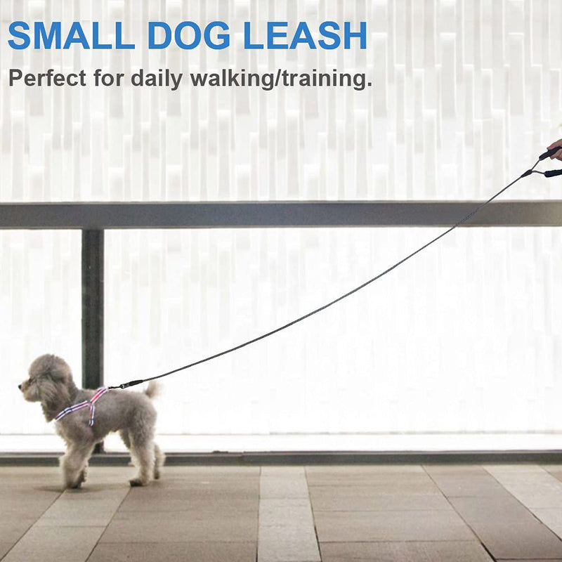 MayPaw 8FT Small Dog Leash, 1/4in Lightweight Strong Nylon Rope Puppy Leash with Comfortable Handle for Outdoor Walking Hiking (0~18lbs) 1/4 in x 8ft pink blue - PawsPlanet Australia