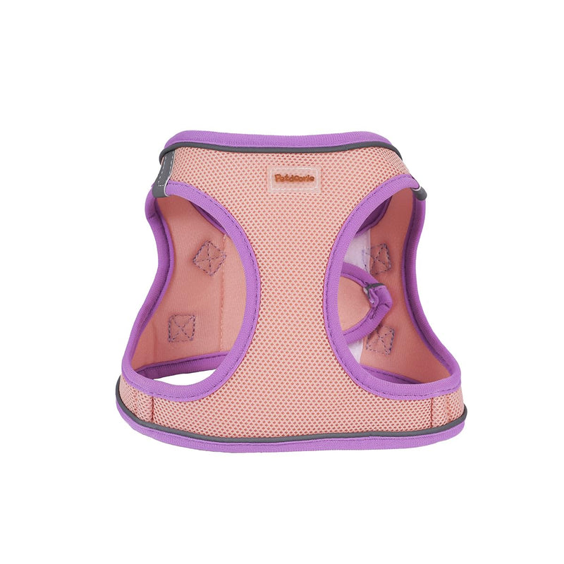 Soft Mesh Dog Harness and Leash Set, No-Chock Step-in Reflective Breathable Lightweight Easy Walk Escape Proof Vest Harnesses with Safety Buckle for Small Medium Dogs, Cats (Purple, Small) Purple - PawsPlanet Australia