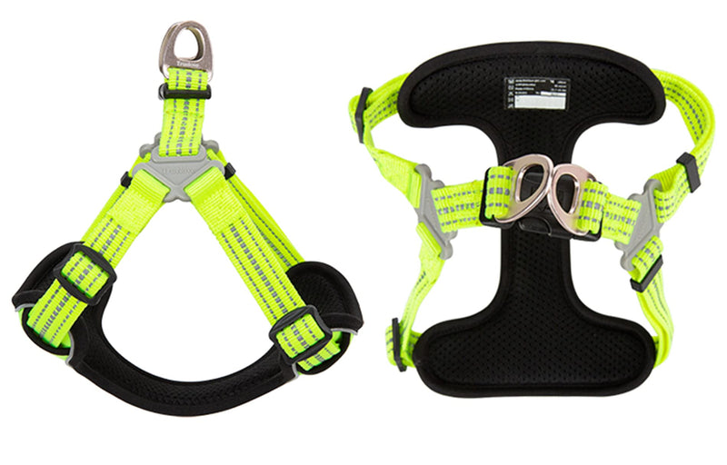 TRUE LOVE Dog Harness TLH5991 Anti Pull Safety Vest Step-in Style Harness for More Comfort and Less Tug Reflective Pet Harness by Truelove S Neon Yellow - PawsPlanet Australia