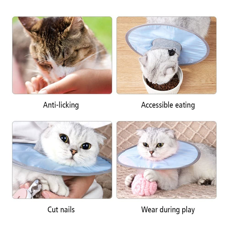 DONGKER Cat Recovery Collar,Waterproof Cat Neck Collar Adjustable Kitten After Surgery Collar for Cat Pet Avoid Licking Scratching