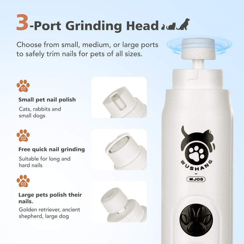 LINFOX 2-Pack Dog Nail Grinder, 3-Speed Low Vibration Quiet Electric Pet Nail Trimmer with Digital Display, Rechargeable USB-C Cat & Dog Nail File for Small Medium Large Pets - PawsPlanet Australia