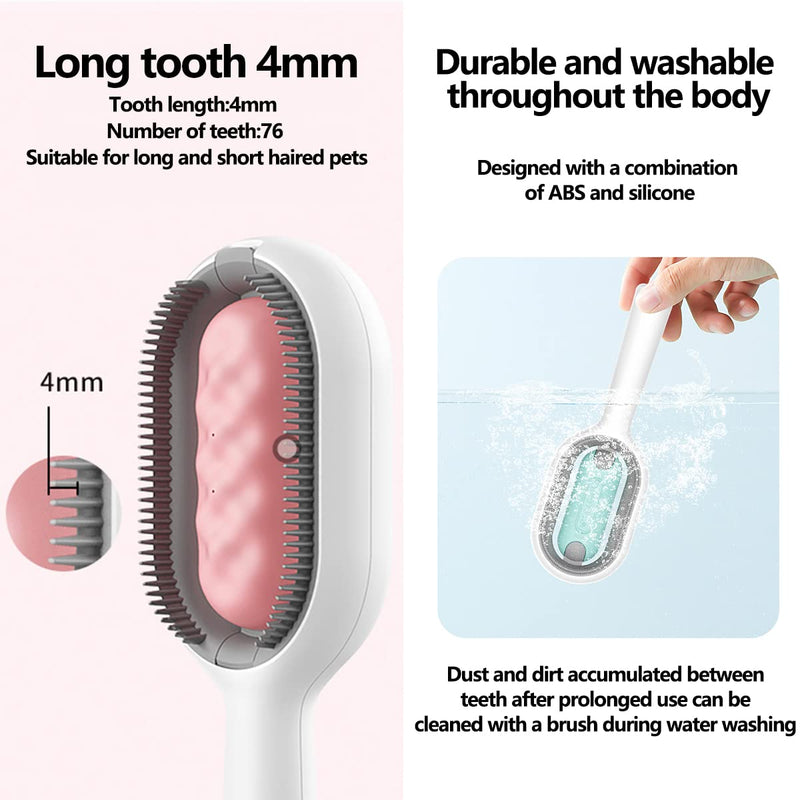 LogFaadCoi Grooming Brush, Pet Hair Brush with Water Tank Design for Cats & Dogs, Long Haired & Short Haired, Rabbits, Self Cleaning Brush, 1 Count, Blue 1pcs - PawsPlanet Australia