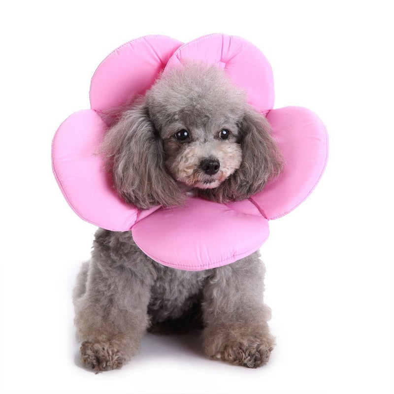 Dogs Cats Medical Grooming Pet E-Collar Recovery Remedy Protective Dog Lick Caught Soft Sponge Adjustable Postoperative Kit for Small and Medium Dog S (neck's girth 8.6" to 9.4") Pink - PawsPlanet Australia