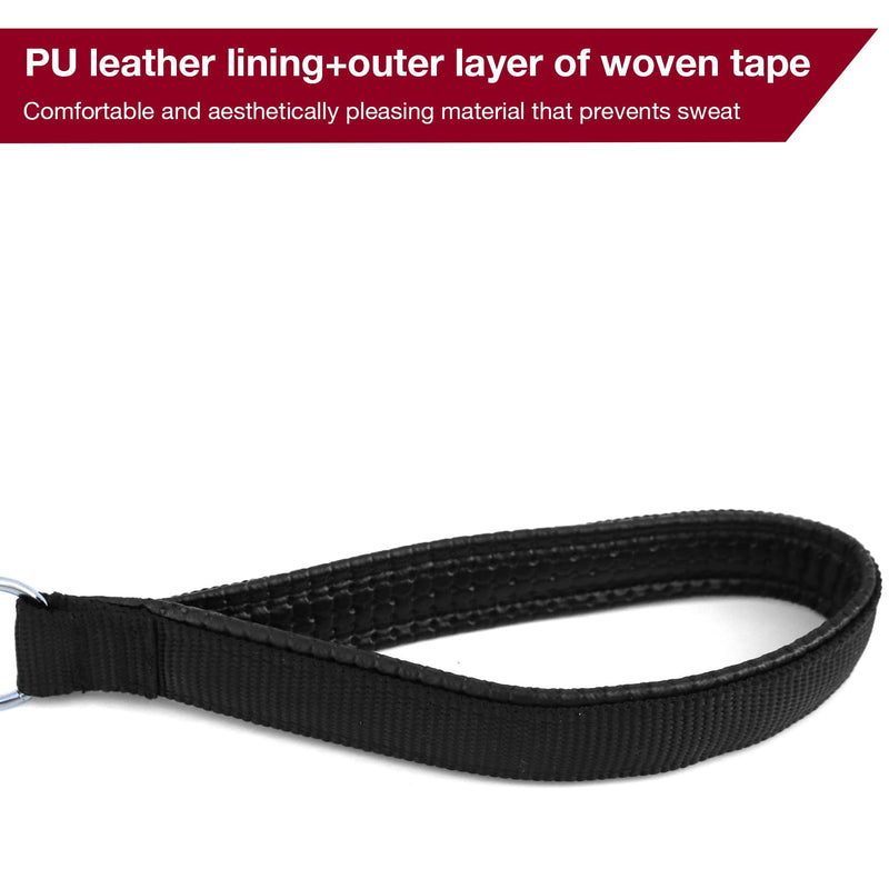 Heavy Duty Metal Dog Leash, Chew Proof Pet Leash Chain with Soft Padded Handle for Large & Medium Size Dogs, Length 4 ft, Wide 3 mm 48 x 0.12 in Black