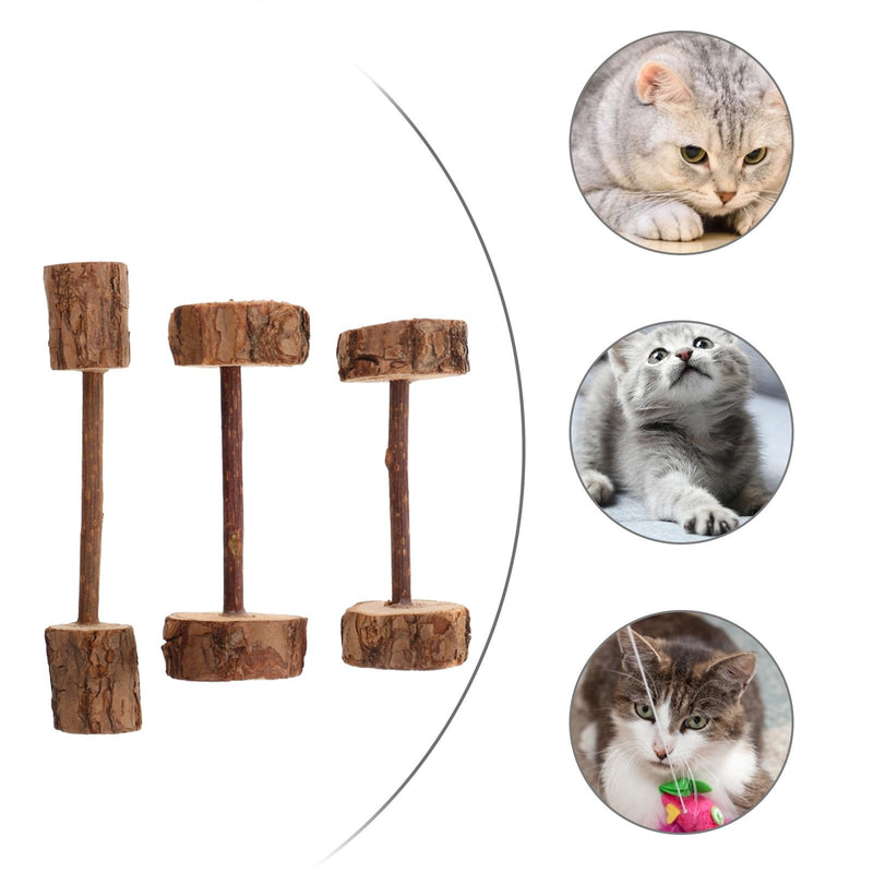 UKCOCO 3-Piece Pack Cat Chews for Dental Care Natural Materials for Cats at Home and in Pet Shops Random Style
