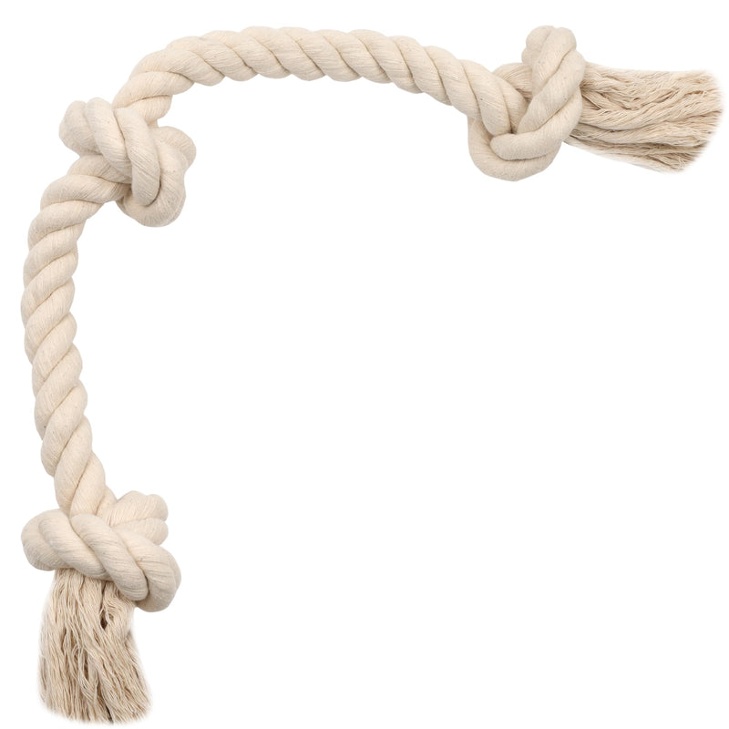 Natural White Cotton Tough Dog Rope Toy – Chew Toys. Non Toxic and Premium Rope Dog Toys. Interactive Dog Rope Toys for Medium Dogs Large Dogs, Dog Toy Rope, Dog Tug of War Toy, Teething Medium (23.60") - PawsPlanet Australia