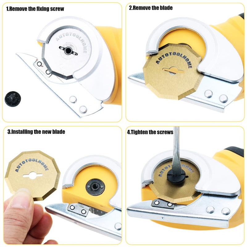 4PCS Titanium Coated Replacement Rotary Blades for Worx ZipSnip Cordless Electric Scissors Compatible with WA2300,RC2600K,RC2601, RC2602, WX080L, WX081L Box Cutter 4PCS - PawsPlanet Australia