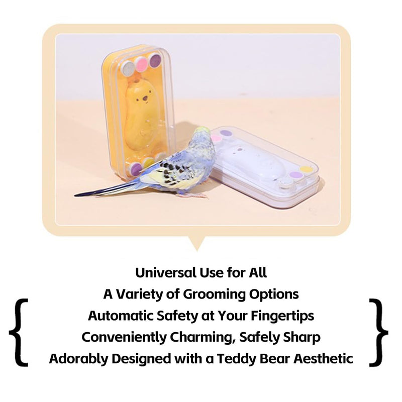 MANON ROSA Bird Nail Grinder, Bird Beak Grinder- Safe and Quiet Bird Nail Care Tool, Complete Grooming Kit for Parrots Conures Cockatiels Finches Parakeets, Premium Beak Maintenance (White) White - PawsPlanet Australia