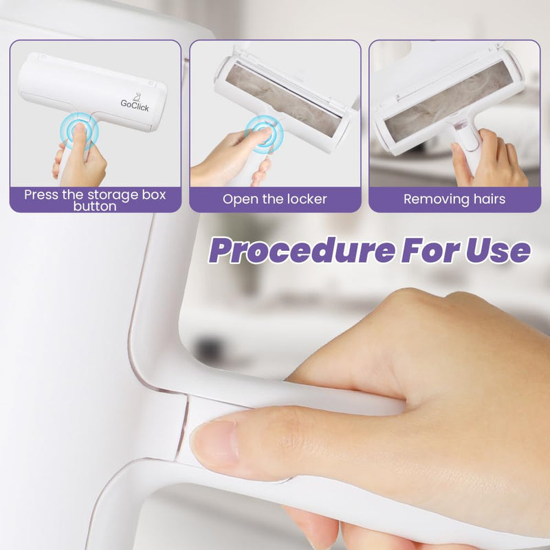 The GoClick Roller Pet Hair Removal Tool effortlessly removes dog and cat hair from furniture, clothes, and more. Durable, easy to use, and built for a cleaner, fur-free home. - PawsPlanet Australia