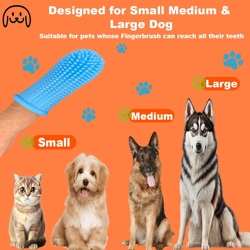 Dog Tooth Brush, Dog Tooth Brushing Kit, Cat Toothbrush, Pet Brushing Kit,Dog Teeth Cleaner Keep Your Pet's Smile Bright with Our Premium Dental Care Tool Dog Finger Tootthbrush Silicon - PawsPlanet Australia