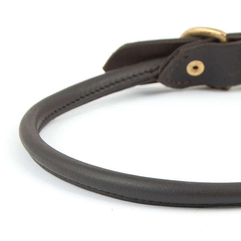 Jeffers 6FT Rolled Leather Dog Leash with Brass Hardware, Chestnut Brown Lead with Hand Strap, Durable Pet Leash for Medium & Large Dogs, Outdoor Walking & Training - 3/4" W x 6'L 3/4" x 6' - PawsPlanet Australia