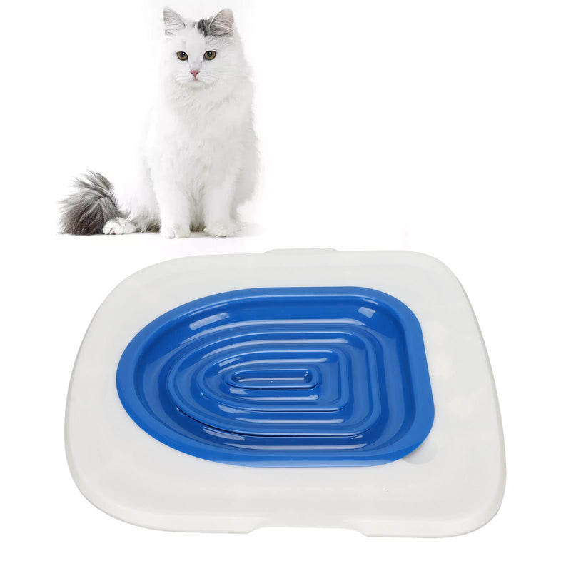 Cat Toilet Training Kit, Universal Reusable Cat Toilet Trainer for Pet Cleaning Litter Boxes (White Tray, 1 Blue Inner Support) - PawsPlanet Australia