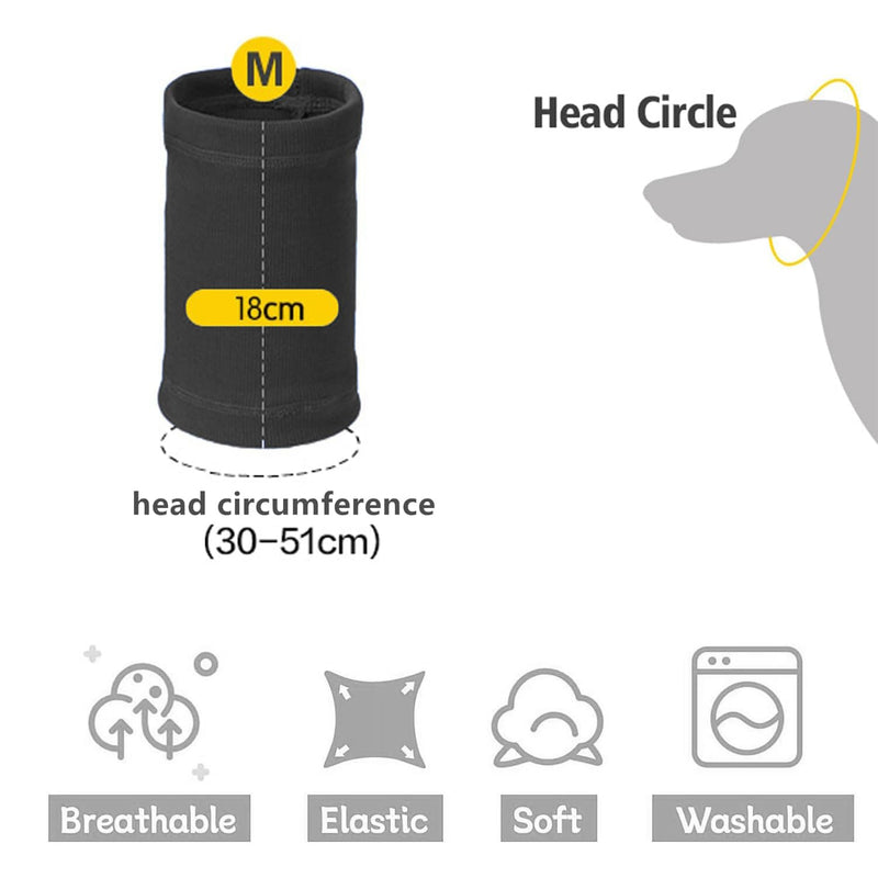 Dog Snood Ears Protector Soft Pet, dogs ear cover ear defenders for dogs Snood for Dog Neck and Ears Warmer Pet, dog ear protectors from grass seeds for Soothing Thunder Dogs Earmuffs, grey M