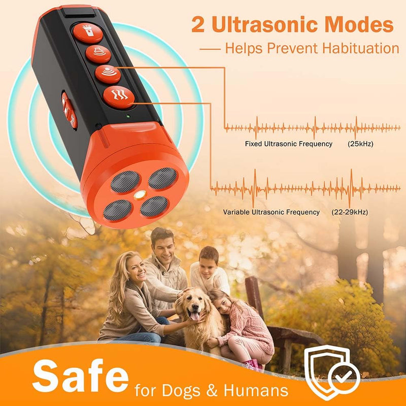 Dog Bark Deterrent Devices, 2025 Upgraded 4X Ultrasonic Anti Barking Device for Dogs - 33FT Range to Stop Dog Barking, Rechargeable, Safe & Humane for Own/Neighbor's Dogs Training, Indoor/Outdoor Use - PawsPlanet Australia