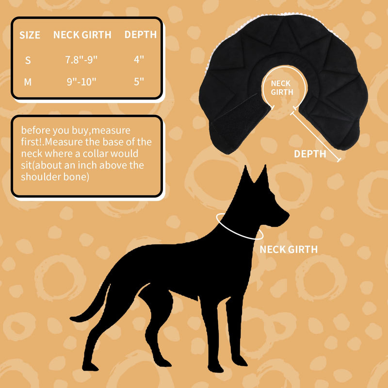 Soft Cat Recovery Collar,Adjustable Cat Cone Collar Cute,Cat Cones After Surgery for Kittens,Black,Samll Small(neck:7.8"-9") Black - PawsPlanet Australia