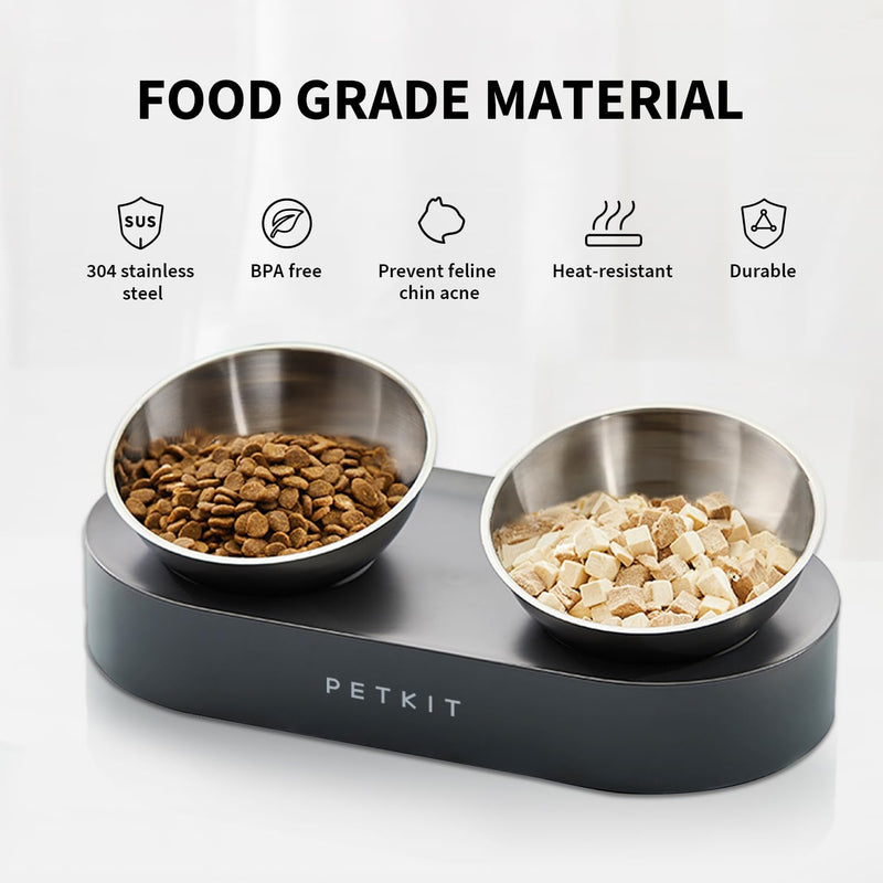 PETKIT Double Stainless Steel Cat Bowls Replacement Bowls, Easy to Clean, 2 pcs - PawsPlanet Australia