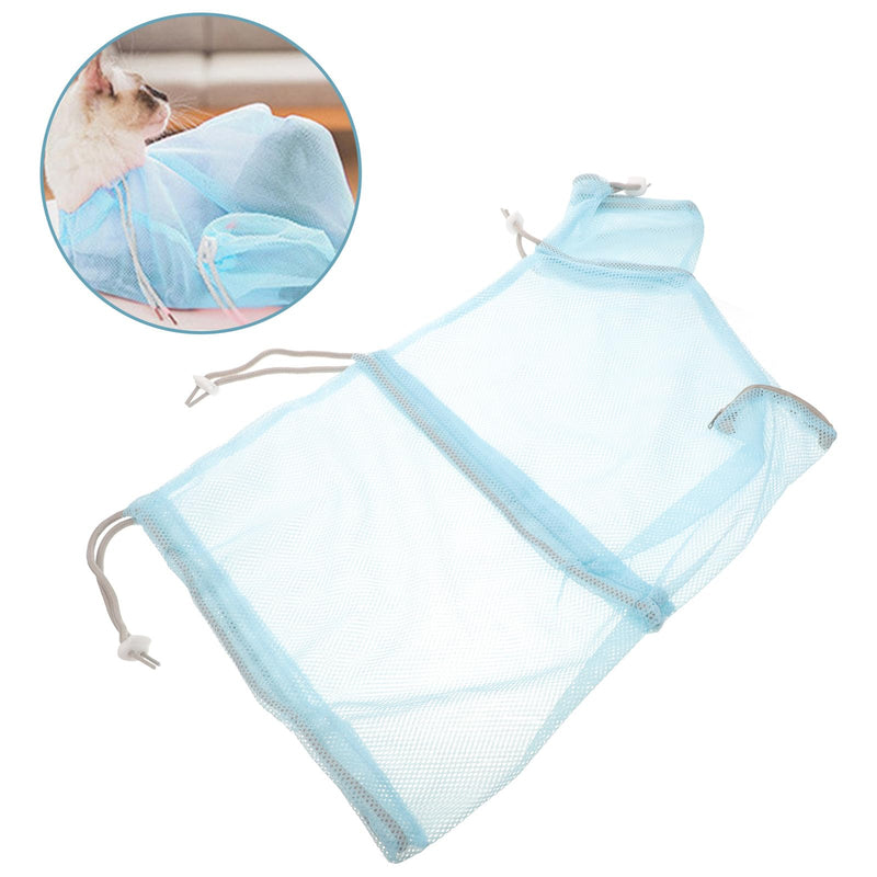 CLISPEED Breathable cat grooming bag made of polyester with adjustable mesh fabric and scratch-resistant design for safe grooming and relaxed bath time