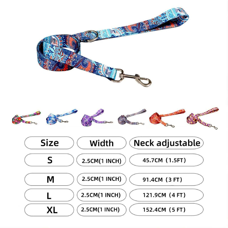 Heavy Duty Dog Leash, 1 Inch Width, Nylon Training Leash, Multiple Lengths 1.5-5 FT, for Small Medium Large Dogs Dark Blue 5FT (60inches) - PawsPlanet Australia