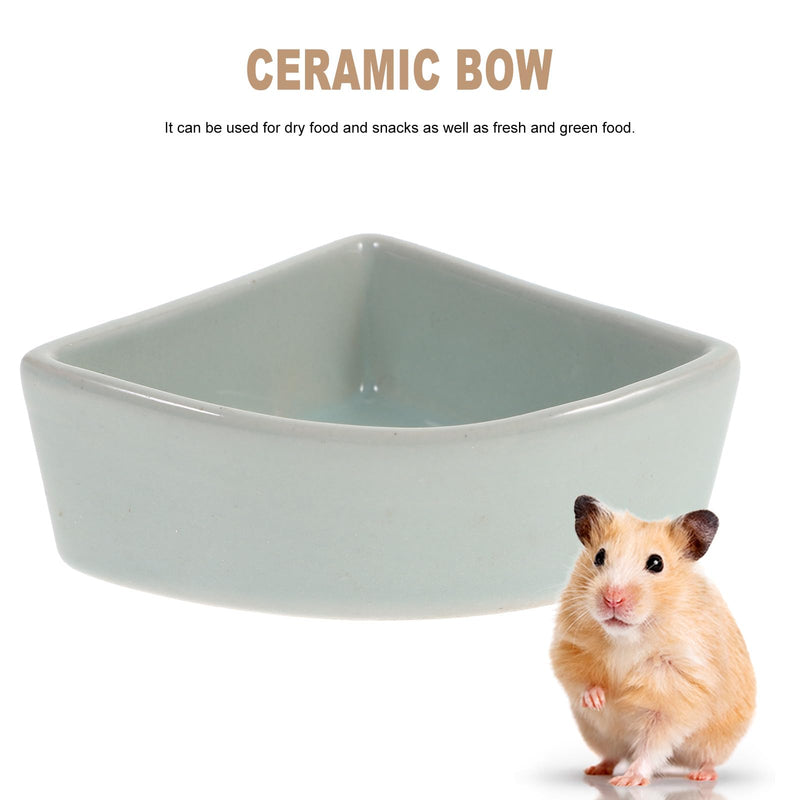 Hamster Bowl, Ceramic Food Bowl Guinea Pigs Rabbit Food Water Feeding Dish Small Animal Food Bowl for Guinea Pigs Gerbil Rat Chinchilla Hedgehog Cage Supplies, Blue